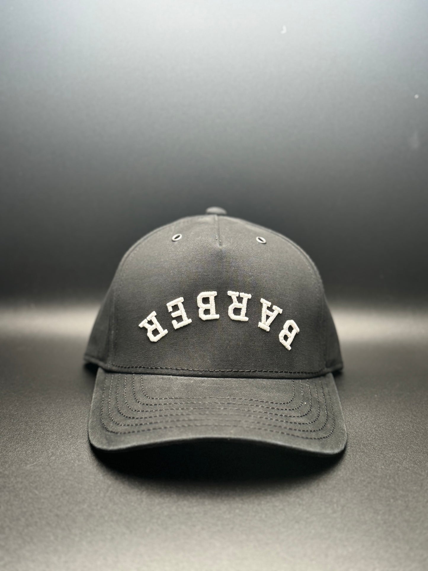 PRECURVED BARBER 5 PANEL SNAP BACK